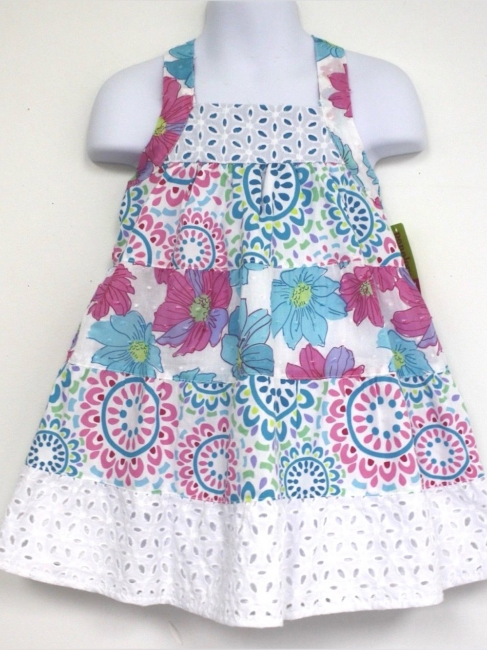 Penelope Mack Girls Sundress Size 4T Multicolor Floral Medallion Tiered
